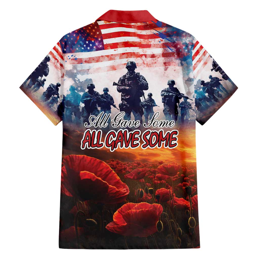 USA Veterans Day Family Matching Short Sleeve Bodycon Dress and Hawaiian Shirt All Gave Some With Poppy Patterns - Wonder Print Shop