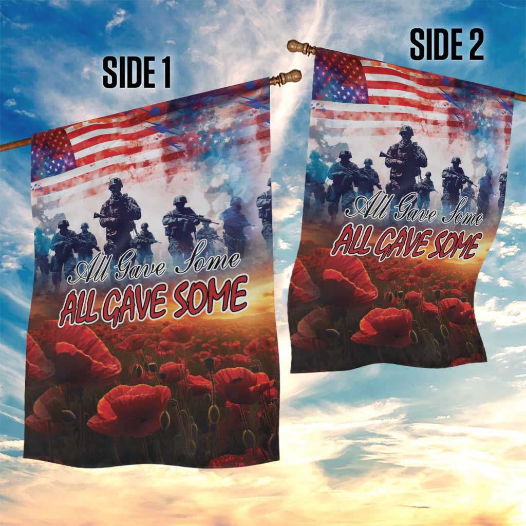USA Veterans Day Garden Flag All Gave Some With Poppy Patterns - Wonder Print Shop