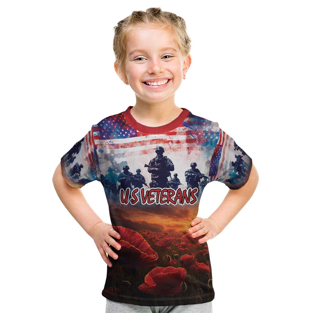 USA Veterans Day Kid T Shirt All Gave Some With Poppy Patterns - Wonder Print Shop