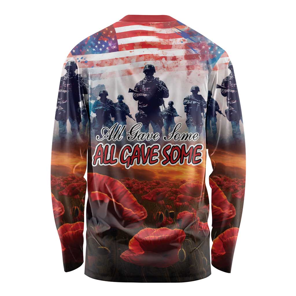 USA Veterans Day Long Sleeve Shirt All Gave Some With Poppy Patterns - Wonder Print Shop