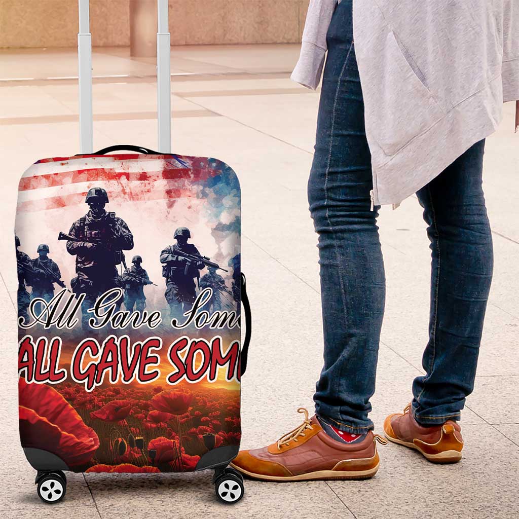 USA Veterans Day Luggage Cover All Gave Some With Poppy Patterns - Wonder Print Shop