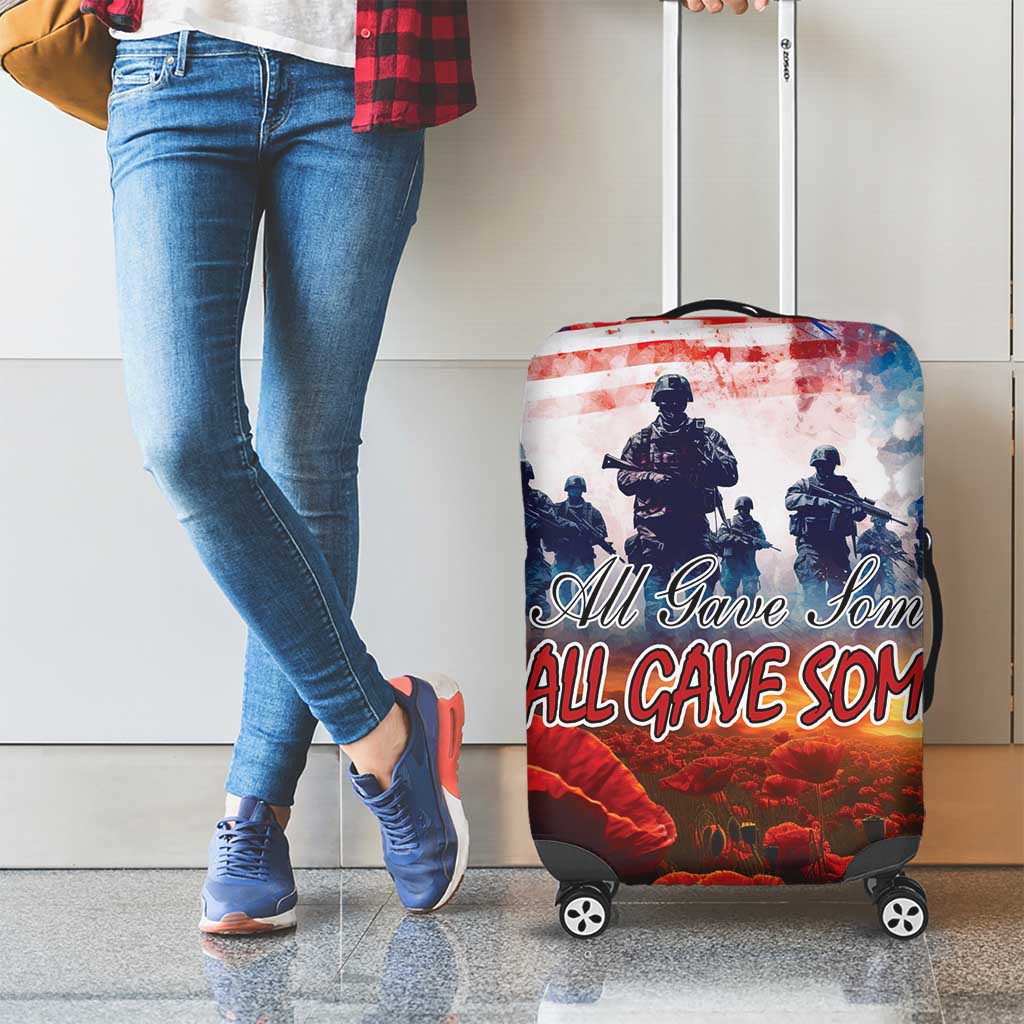 USA Veterans Day Luggage Cover All Gave Some With Poppy Patterns - Wonder Print Shop