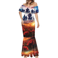 USA Veterans Day Mermaid Dress All Gave Some With Poppy Patterns - Wonder Print Shop