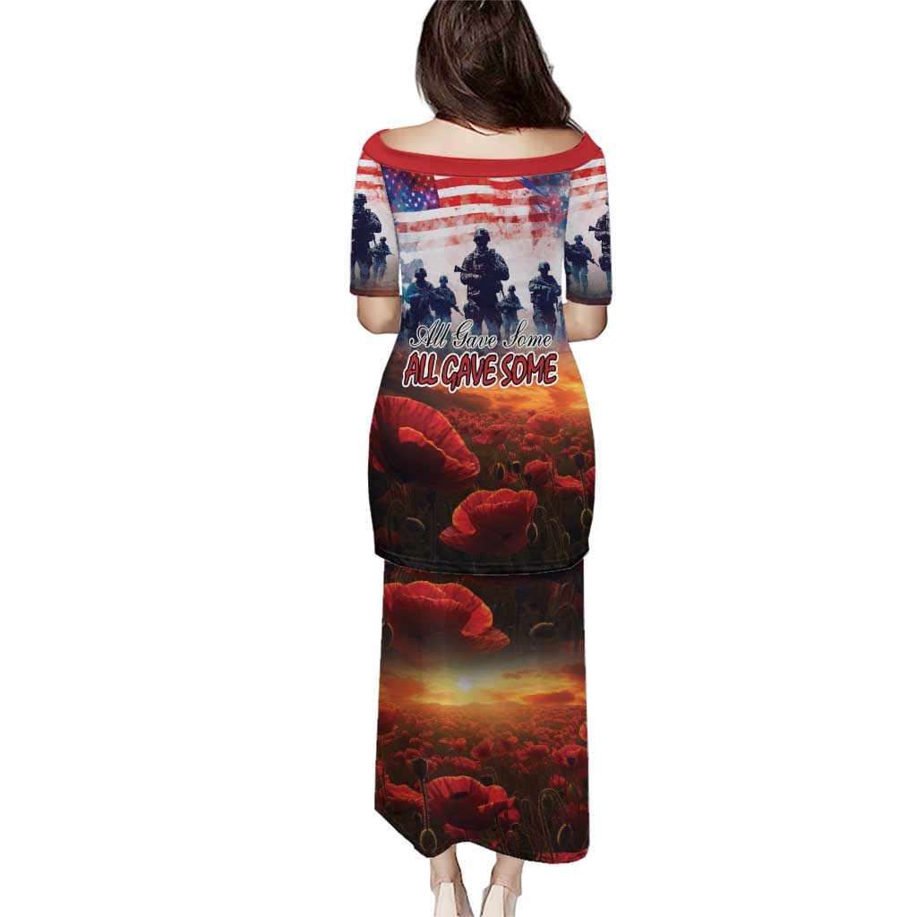 USA Veterans Day Puletasi All Gave Some With Poppy Patterns - Wonder Print Shop
