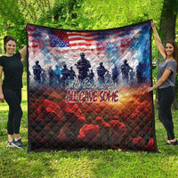 USA Veterans Day Quilt All Gave Some With Poppy Patterns - Wonder Print Shop