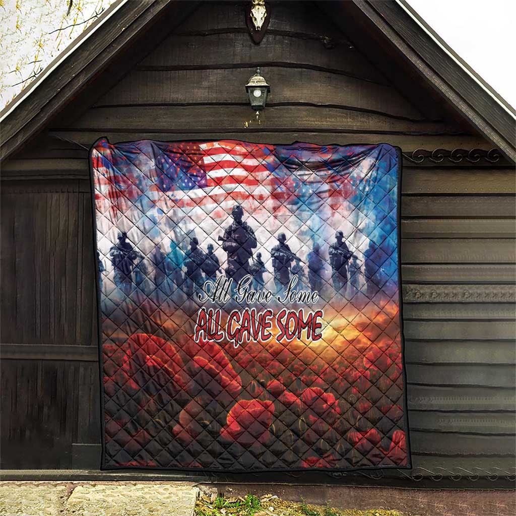 USA Veterans Day Quilt All Gave Some With Poppy Patterns - Wonder Print Shop