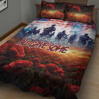USA Veterans Day Quilt Bed Set All Gave Some With Poppy Patterns - Wonder Print Shop
