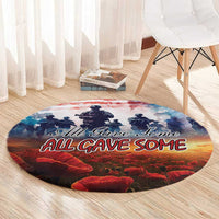 USA Veterans Day Round Carpet All Gave Some With Poppy Patterns