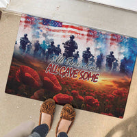 USA Veterans Day Rubber Doormat All Gave Some With Poppy Patterns - Wonder Print Shop