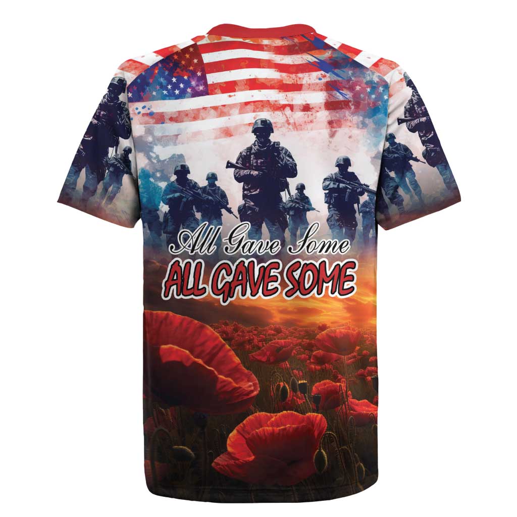 USA Veterans Day Rugby Jersey All Gave Some With Poppy Patterns - Wonder Print Shop