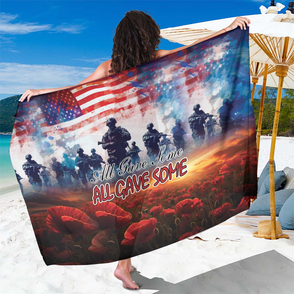 USA Veterans Day Sarong All Gave Some With Poppy Patterns - Wonder Print Shop