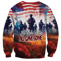 USA Veterans Day Sweatshirt All Gave Some With Poppy Patterns - Wonder Print Shop