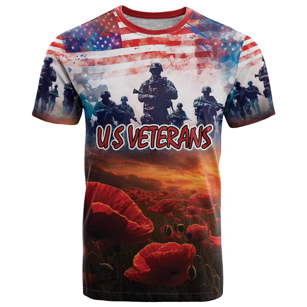 USA Veterans Day T Shirt All Gave Some With Poppy Patterns - Wonder Print Shop