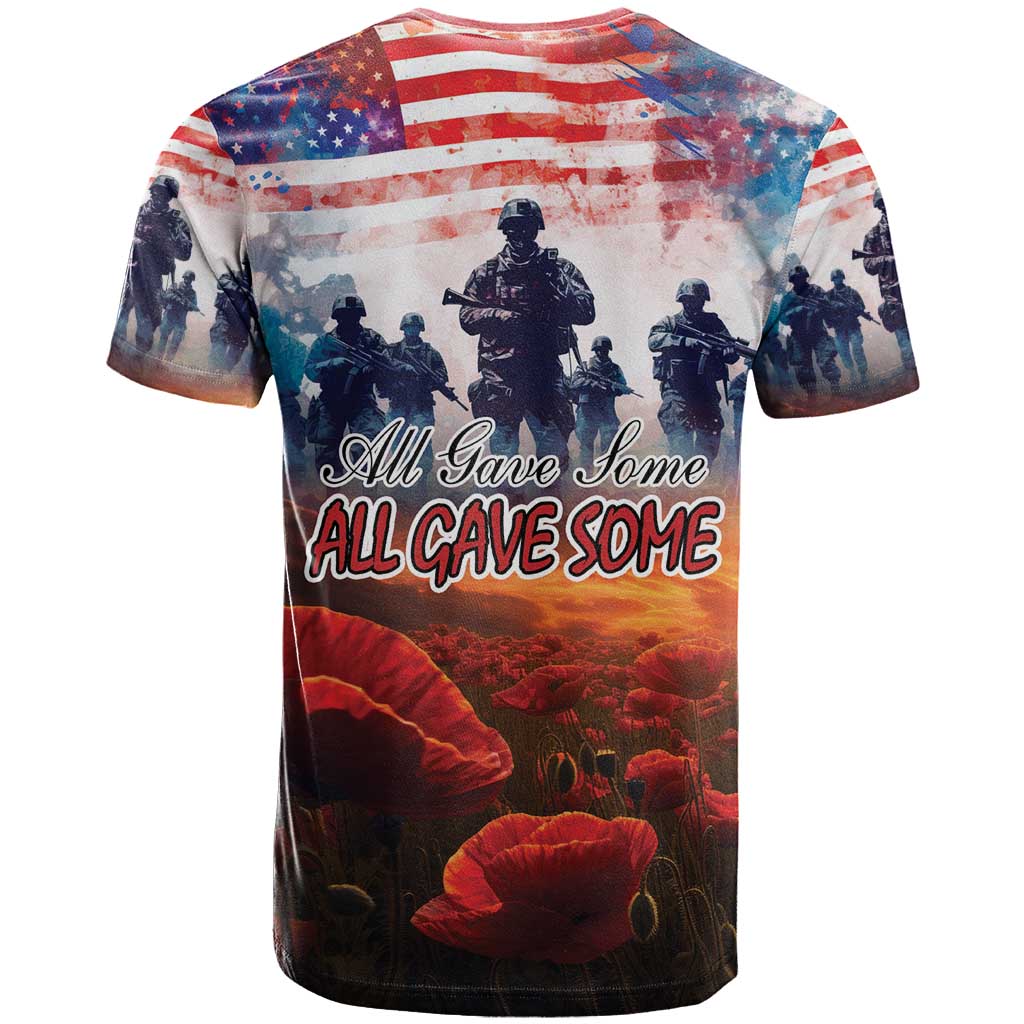 USA Veterans Day T Shirt All Gave Some With Poppy Patterns - Wonder Print Shop