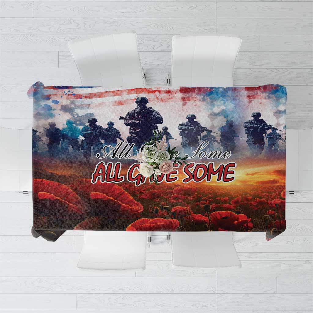 USA Veterans Day Tablecloth All Gave Some With Poppy Patterns - Wonder Print Shop