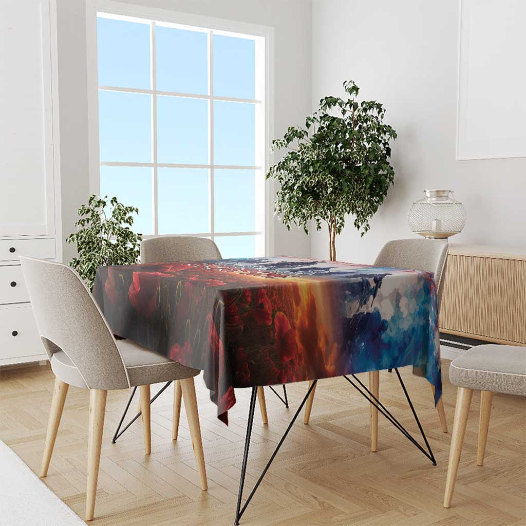 USA Veterans Day Tablecloth All Gave Some With Poppy Patterns - Wonder Print Shop
