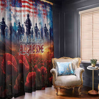 USA Veterans Day Window Curtain All Gave Some With Poppy Patterns - Wonder Print Shop