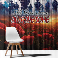 USA Veterans Day Window Curtain All Gave Some With Poppy Patterns - Wonder Print Shop