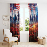 USA Veterans Day Window Curtain All Gave Some With Poppy Patterns - Wonder Print Shop