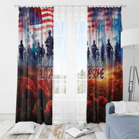 USA Veterans Day Window Curtain All Gave Some With Poppy Patterns - Wonder Print Shop