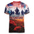 USA Veterans Day Women V-Neck T-Shirt All Gave Some With Poppy Patterns - Wonder Print Shop