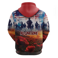 USA Veterans Day Zip Hoodie All Gave Some With Poppy Patterns - Wonder Print Shop