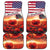 USA Veterans Day Car Mats Poppy Flowers With Flag Grunge - Wonder Print Shop