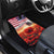 USA Veterans Day Car Mats Poppy Flowers With Flag Grunge - Wonder Print Shop