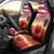 USA Veterans Day Car Seat Cover Poppy Flowers With Flag Grunge - Wonder Print Shop