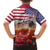 USA Veterans Day Family Matching Summer Maxi Dress and Hawaiian Shirt Poppy Flowers With Flag Grunge - Wonder Print Shop