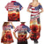 USA Veterans Day Family Matching Summer Maxi Dress and Hawaiian Shirt Poppy Flowers With Flag Grunge - Wonder Print Shop