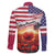 USA Veterans Day Family Matching Summer Maxi Dress and Hawaiian Shirt Poppy Flowers With Flag Grunge - Wonder Print Shop