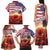 USA Veterans Day Family Matching Tank Maxi Dress and Hawaiian Shirt Poppy Flowers With Flag Grunge - Wonder Print Shop