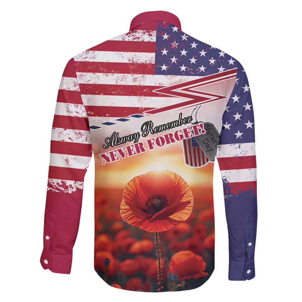 USA Veterans Day Family Matching Tank Maxi Dress and Hawaiian Shirt Poppy Flowers With Flag Grunge - Wonder Print Shop