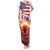 USA Veterans Day Family Matching Tank Maxi Dress and Hawaiian Shirt Poppy Flowers With Flag Grunge - Wonder Print Shop