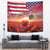 USA Veterans Day Tapestry Poppy Flowers With Flag Grunge - Wonder Print Shop
