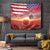 USA Veterans Day Tapestry Poppy Flowers With Flag Grunge - Wonder Print Shop