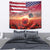 USA Veterans Day Tapestry Poppy Flowers With Flag Grunge - Wonder Print Shop