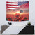 USA Veterans Day Tapestry Poppy Flowers With Flag Grunge - Wonder Print Shop