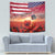 USA Veterans Day Tapestry Poppy Flowers With Flag Grunge - Wonder Print Shop