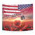 USA Veterans Day Tapestry Poppy Flowers With Flag Grunge - Wonder Print Shop