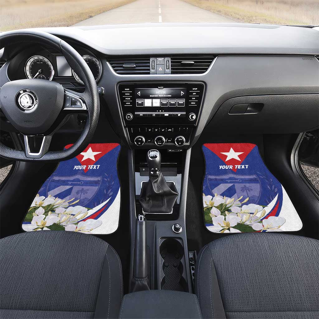 Personalized Cuba Hedychium Coronarium Car Mats With Coat Of Arms - Wonder Print Shop