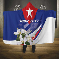 Personalized Cuba Hedychium Coronarium Hooded Blanket With Coat Of Arms