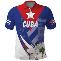 Personalized Cuba Hedychium Coronarium Polo Shirt With Coat Of Arms - Wonder Print Shop