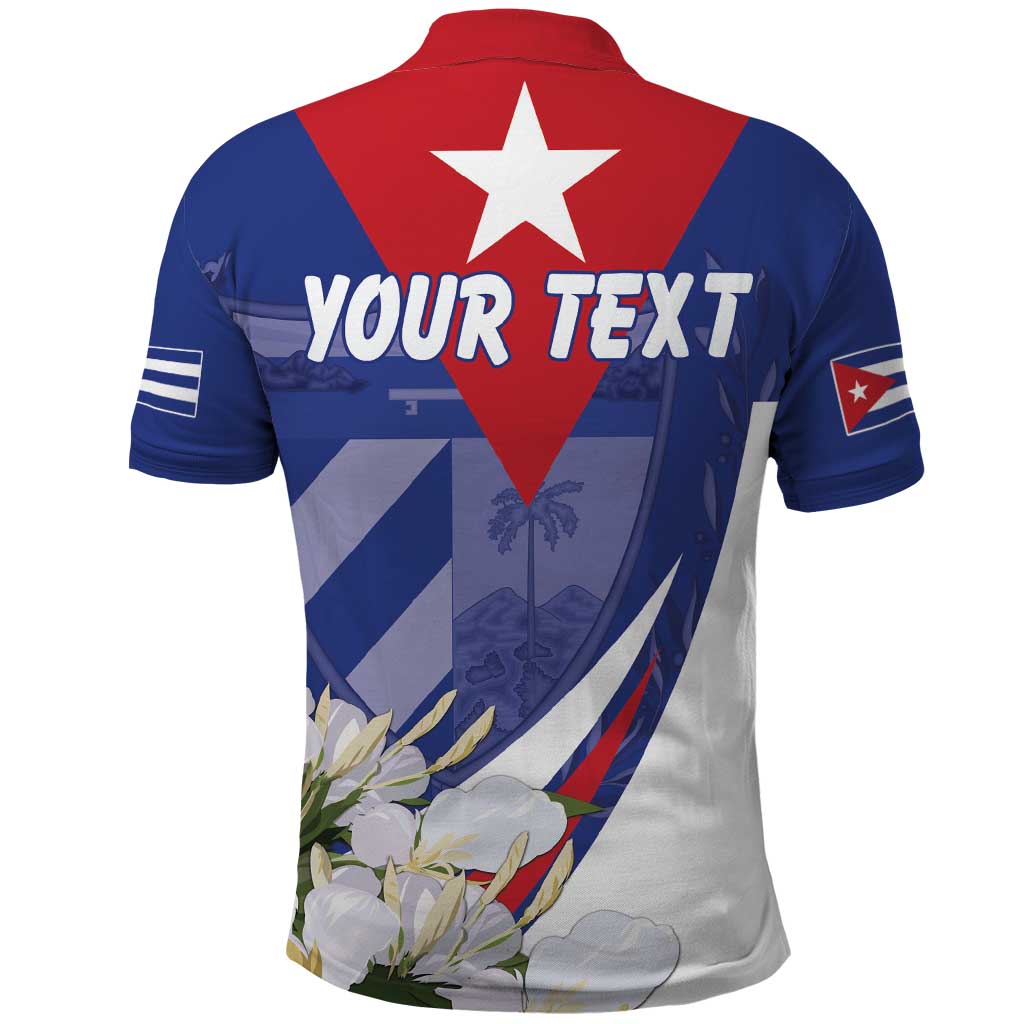 Personalized Cuba Hedychium Coronarium Polo Shirt With Coat Of Arms - Wonder Print Shop