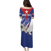 Personalized Cuba Hedychium Coronarium Puletasi With Coat Of Arms - Wonder Print Shop