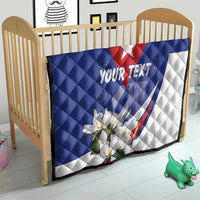 Personalized Cuba Hedychium Coronarium Quilt With Coat Of Arms - Wonder Print Shop