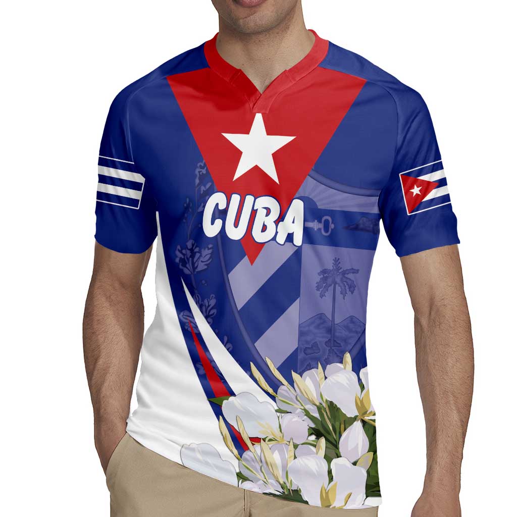 Personalized Cuba Hedychium Coronarium Rugby Jersey With Coat Of Arms - Wonder Print Shop