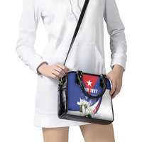 Personalized Cuba Hedychium Coronarium Shoulder Handbag With Coat Of Arms