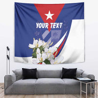 Personalized Cuba Hedychium Coronarium Tapestry With Coat Of Arms - Wonder Print Shop